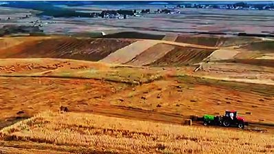 青海贵南县万亩小麦开镰收割 机械化作业保障秋粮丰收