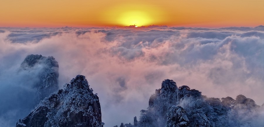 安徽黄山：银装素裹 雪墨丹青(图3)