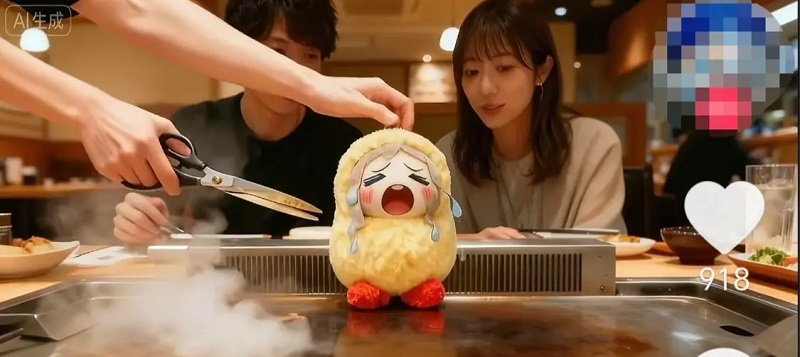 惊悚AI玩偶视频正入侵未成年人视野，平台回应：从严管控，已对相关违规内容下架处置(图1)